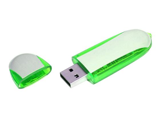 USB 2.0- флешка промо на 8 Гб овальной формы