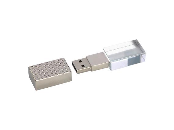 USB 2.0- флешка на 512 Мб кристалл в металле