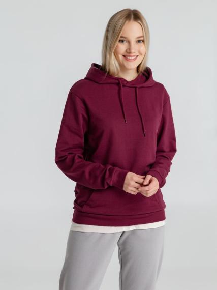 Толстовка с капюшоном унисекс Hoodie, бордовая, размер XXL