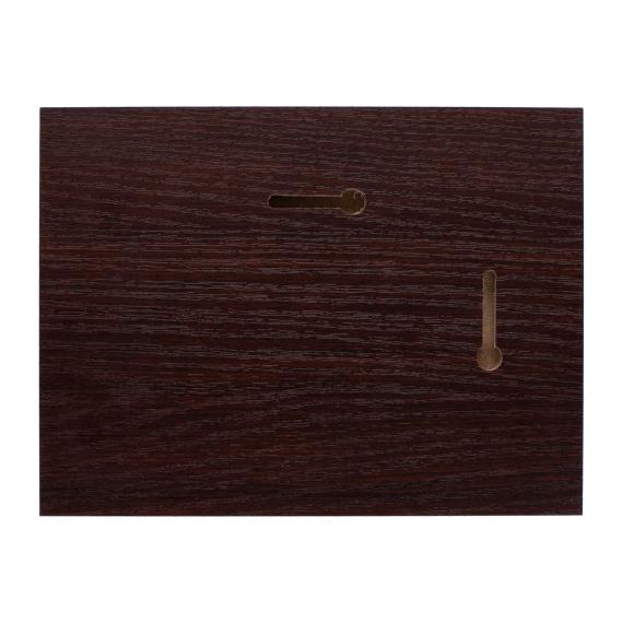 Плакетка Plaque, малая, вишня с серебристым шильдом