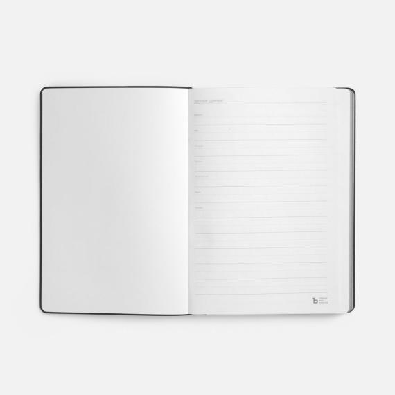 Ежедневник Nebraska Flex, недатированный, красный с серебристым