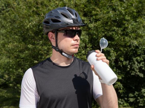 Бутылка для велосипеда Bikescape, белая с черным