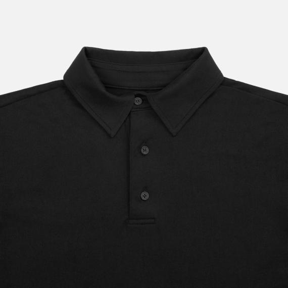 Рубашка поло унисекс Senti, черная, размер XXL