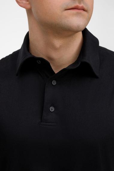 Рубашка поло унисекс Senti, черная, размер XXL