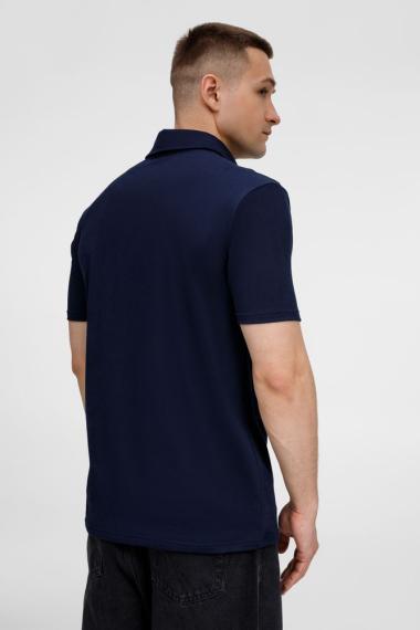 Рубашка поло унисекс Senti, темно-синяя, размер XXL