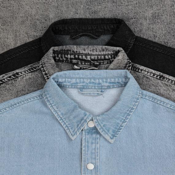 Куртка джинсовая O3, черная, размер 3XL/4XL