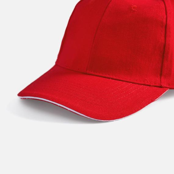 Бейсболка Buffalo, красная с белым