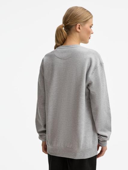 Свитшот унисекс Columbia, серый меланж, размер 4XL