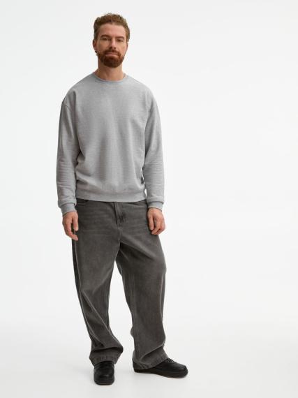 Свитшот унисекс Columbia, серый меланж, размер 4XL