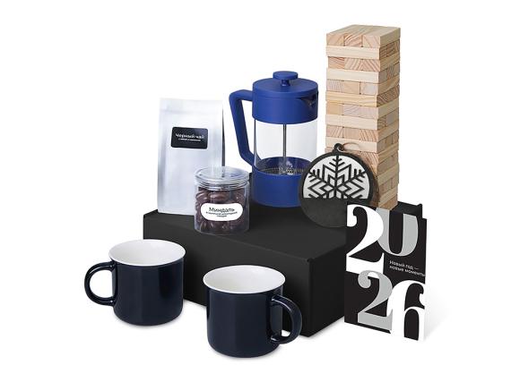 Подарочный набор «Re:Together» с френчпрессом, кружками и дженгой