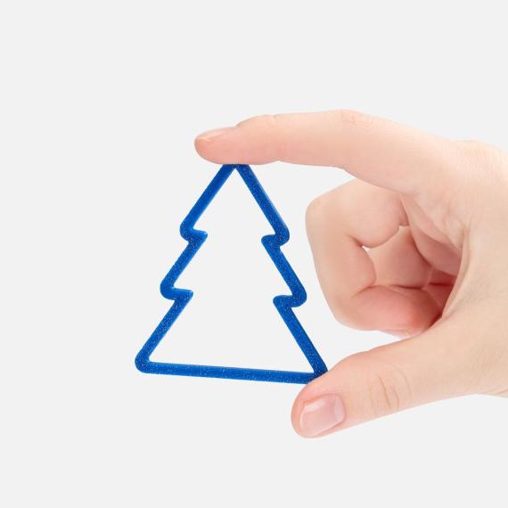 Подвеска «Елочка», 3D-печать, синяя