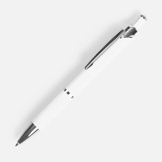 Ручка шариковая Chromos Soft Touch, белая