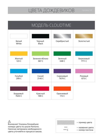 Дождевик-плащ CloudTime с печатью в один цвет на заказ