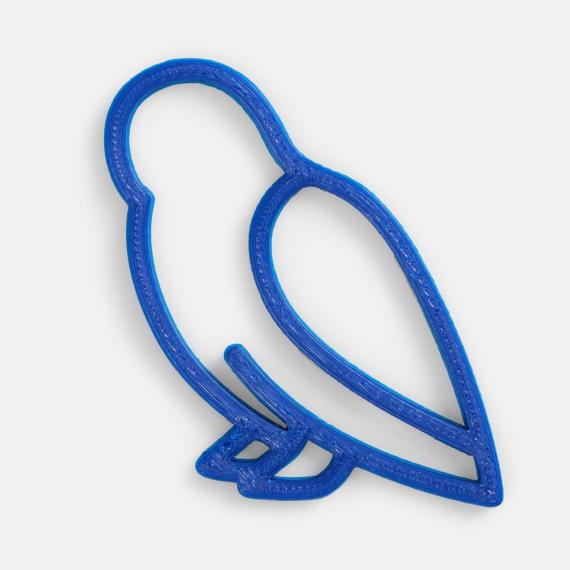 Подвеска «Сова», 3D-печать, синяя