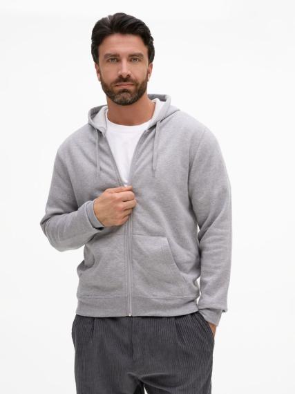 Толстовка унисекс Stone серый меланж, размер XL