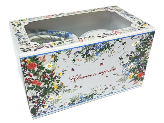 Набор: платок «Русский полевой букет» и свеча «Цветы и травы»