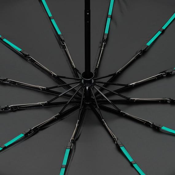 Зонт складной с УФ-защитой Ribstar, черный