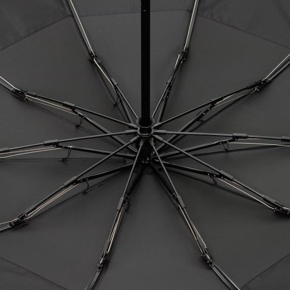 Зонт обратного сложения twoGether с двойным куполом, черный