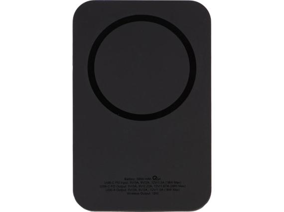 Магнитный беспроводной внешний аккумулятор с быстрой зарядкой QC/PD 20 Вт «MagnetIQ», 5000 mAh