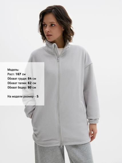 Куртка флисовая унисекс Nebo, светло-серая, размер S