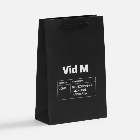 Пакет бумажный Vid M, черный